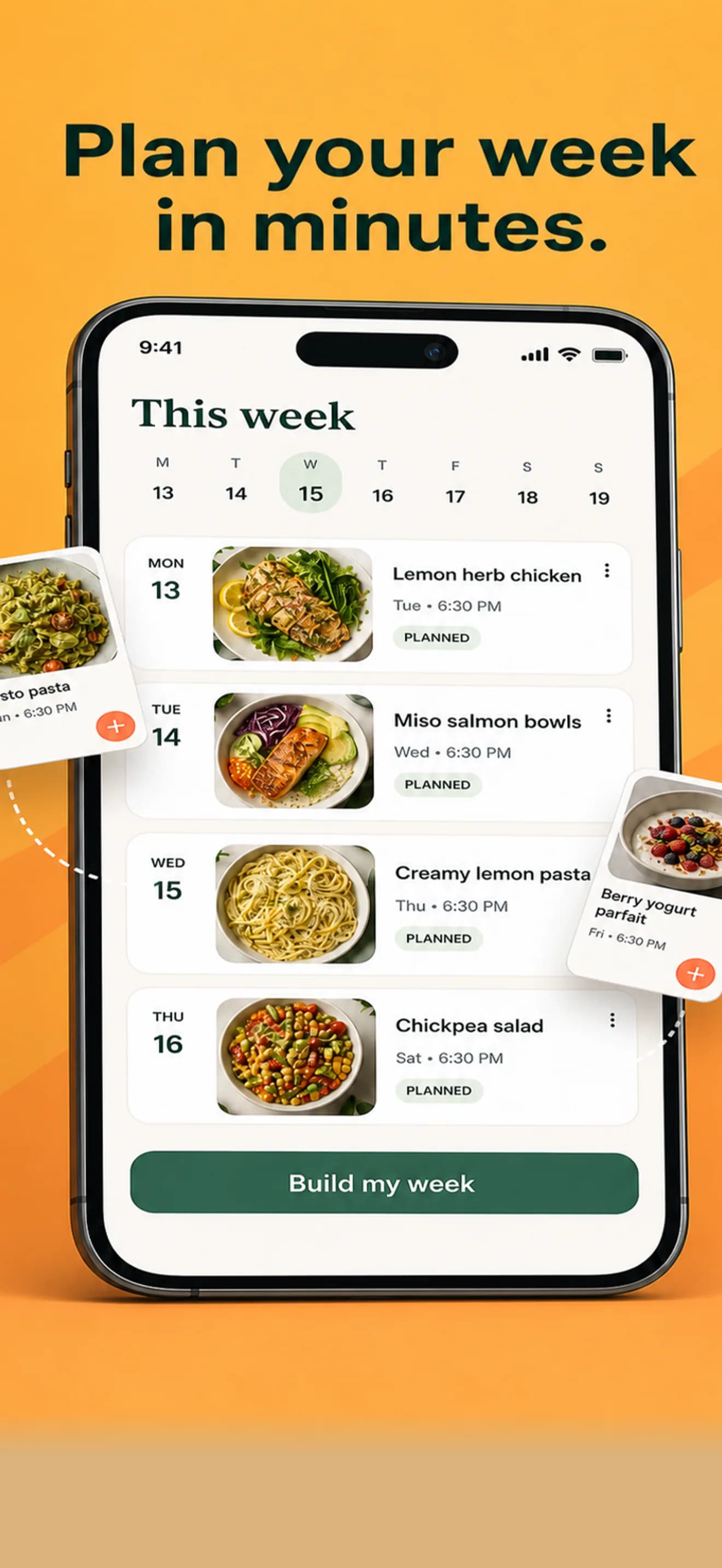 Dishloom meal planner arranging recipes across the week